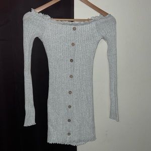 Short, off the shoulder mini dress